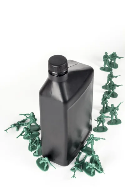 Army Men Oil — Stock Photo, Image