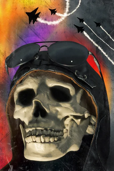 Aviator Skull — Stock fotografie