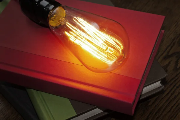 Едісон лампочку книг — стокове фото