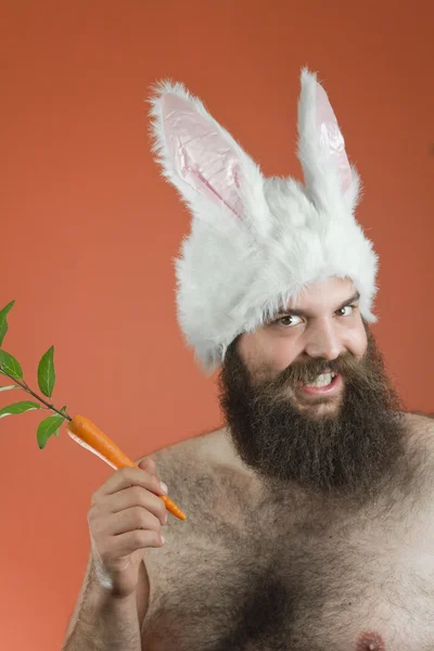 Grinning Bunny Man — Stock Photo, Image