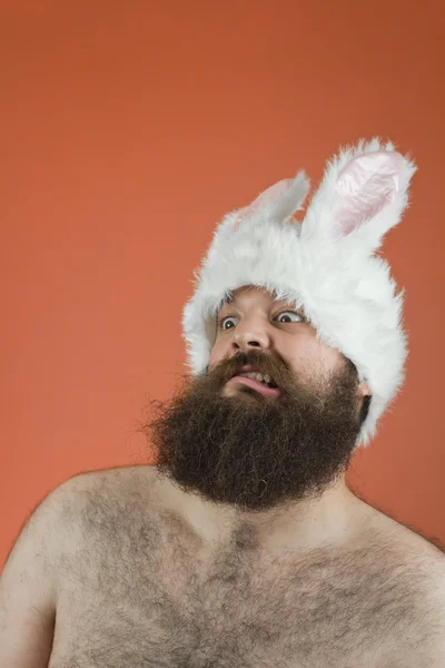 Shocked Bunny Man — Stock Photo, Image