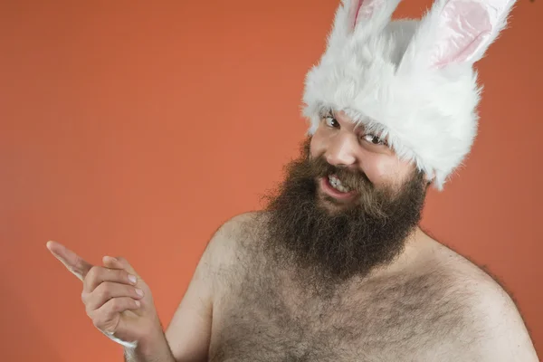 Tattling Bunny Man — Stockfoto