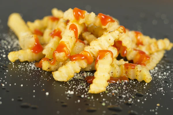 Crinkle Cut Fries — Stock Photo, Image