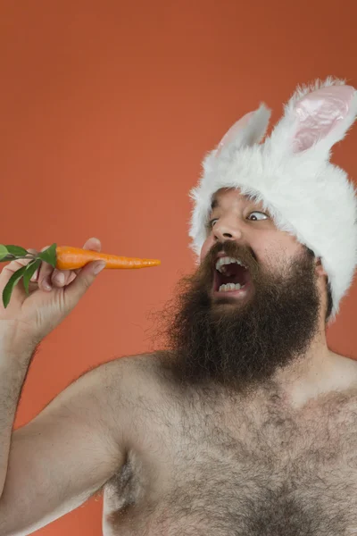 Hungry Bunny Man Εικόνα Αρχείου