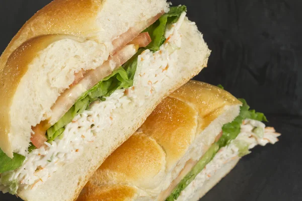 Zeevruchten salade Sandwich — Stockfoto