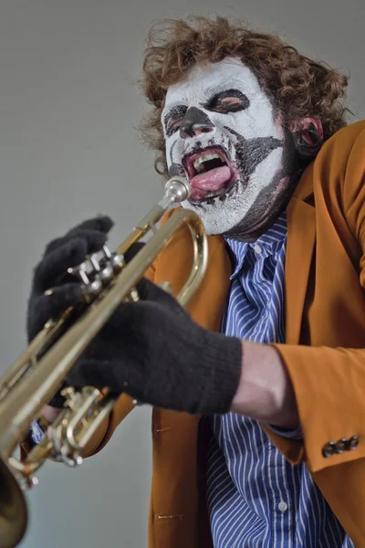 Musician Painted Face — Stock fotografie