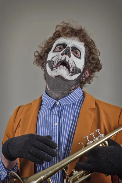 Musician Painted Face — Stock fotografie