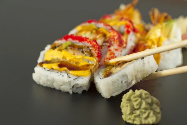 Shrimp Tempura Sushi Roll — Stock Photo, Image