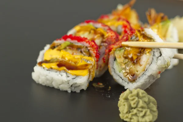 Shrimp Tempura Sushi Roll — Stock Photo, Image