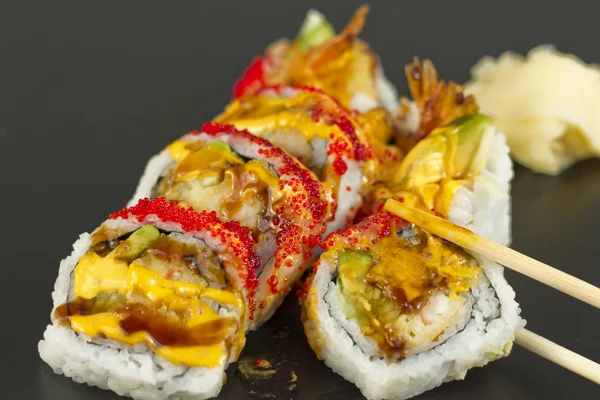 Shrimp Tempura Sushi Roll — Stock Photo, Image