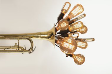 Edison Lightbulbs Trumpet clipart
