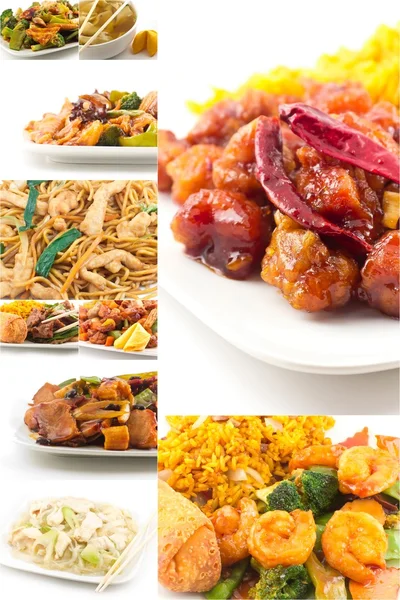 Colagem de alimentos chineses — Fotografia de Stock