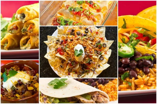 Mexican Food Collage — Stock Photo, Image