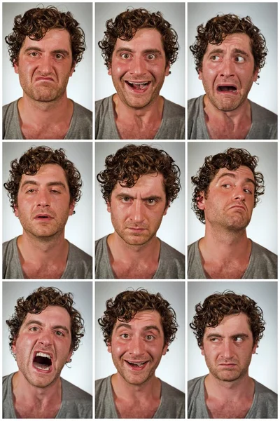 Expresiones faciales en persona real — Foto de Stock