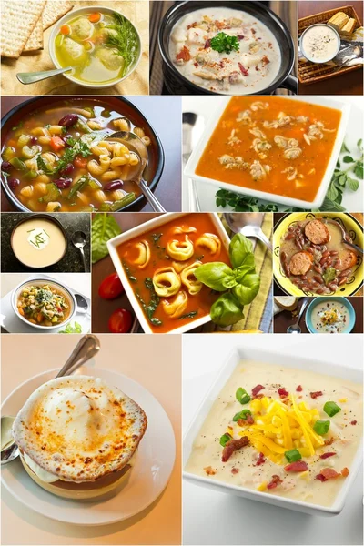 Zupa kolaż — Zdjęcie stockowe