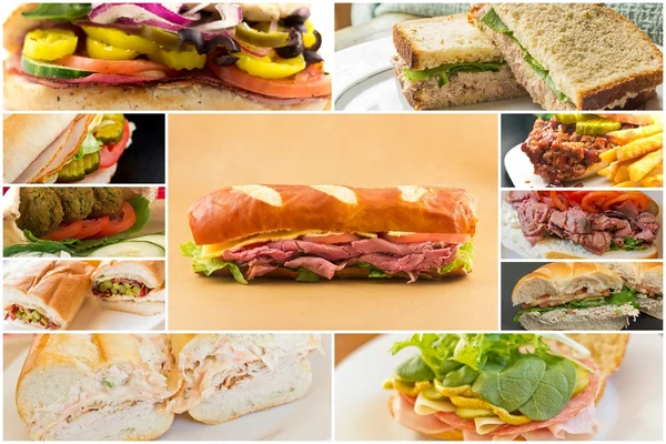 Sandwich Collage — Stockfoto