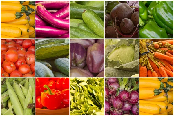 Collage de frutas y verduras — Foto de Stock