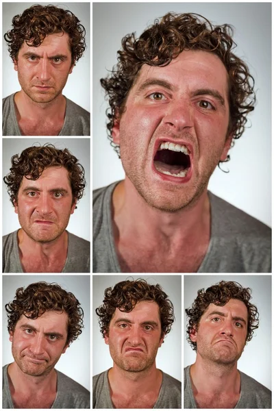 실제 사람 얼굴 표정 — 스톡 사진