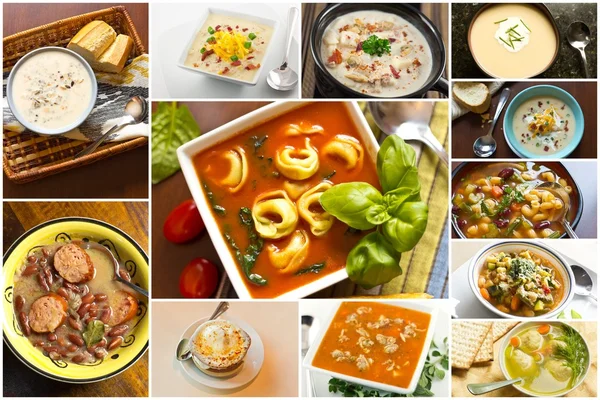 Soup Collage — Stock Image Soup Collage Stock Picture