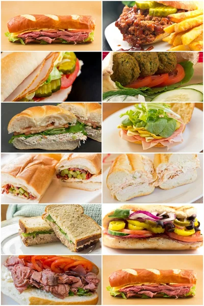 Sandwich-Collage — Stockfoto