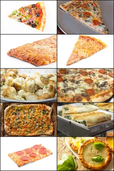 피자 콜라주 — 스톡 사진