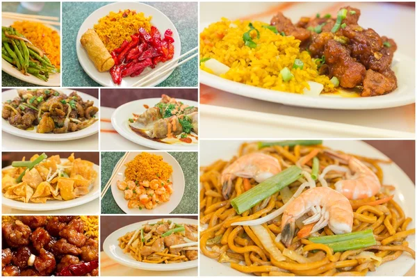 Collage de comida china — Foto de Stock