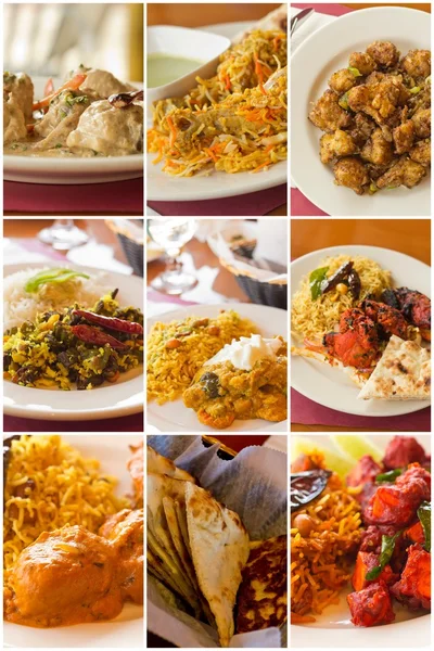 Collage de comida india —  Fotos de Stock