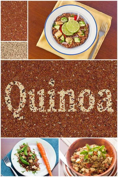 Quinoa Salad Collage — Stock Photo, Image