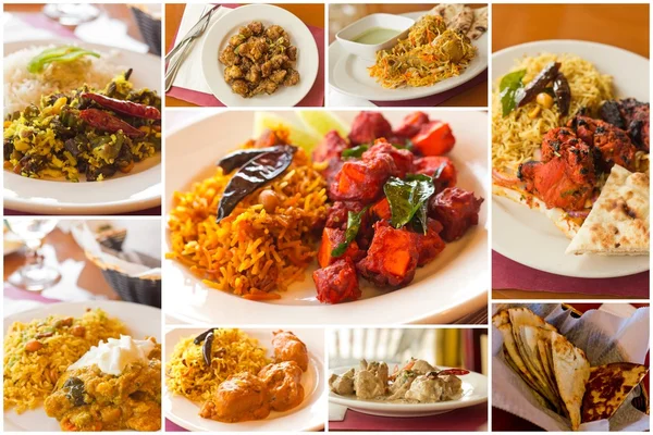 Collage de comida india —  Fotos de Stock