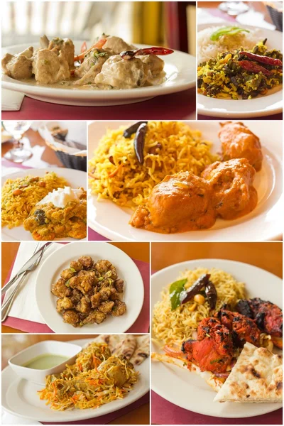 Collage de comida india —  Fotos de Stock