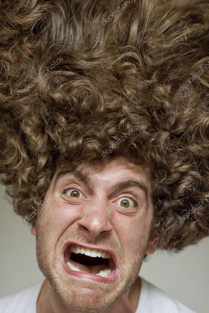 Screaming messy asian curly