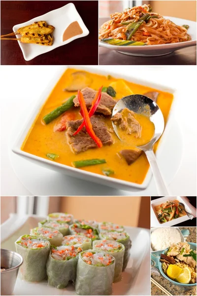 Thailändische Lebensmittel-Collage — Stockfoto