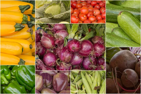 Colaj de fructe și legume — Fotografie, imagine de stoc