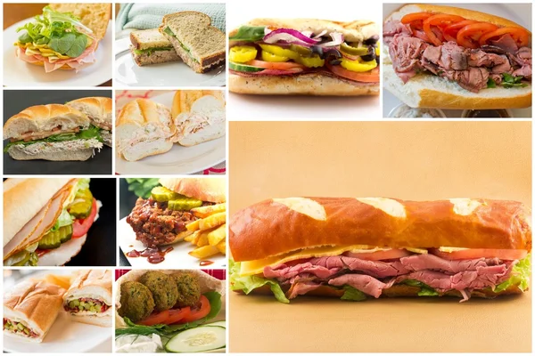 Sandwich Collage — Stockfoto