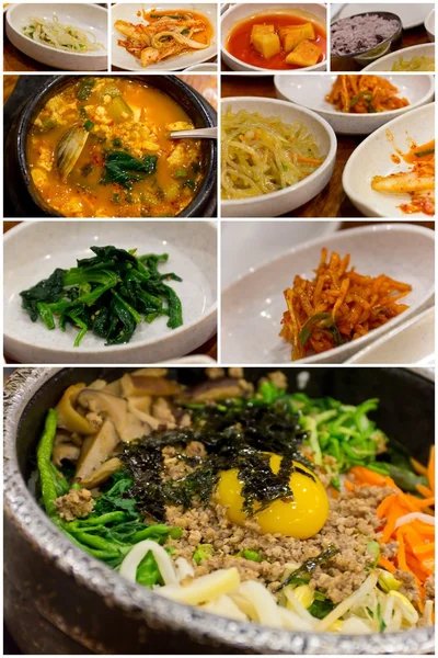 한국 음식 콜라주 — 스톡 사진