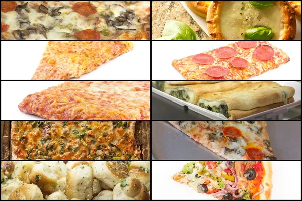 Collage de pizza — Foto de Stock