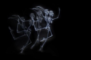 Dancing Skeletons X ray clipart