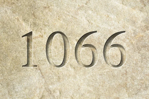 Eingraviert historisches Jahr 1066 — Stockfoto