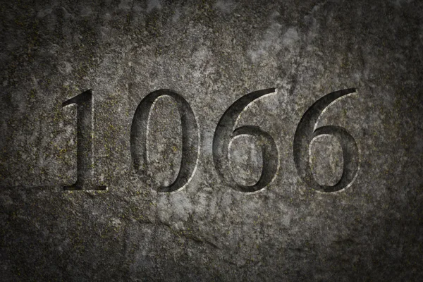 Eingraviert historisches Jahr 1066 — Stockfoto