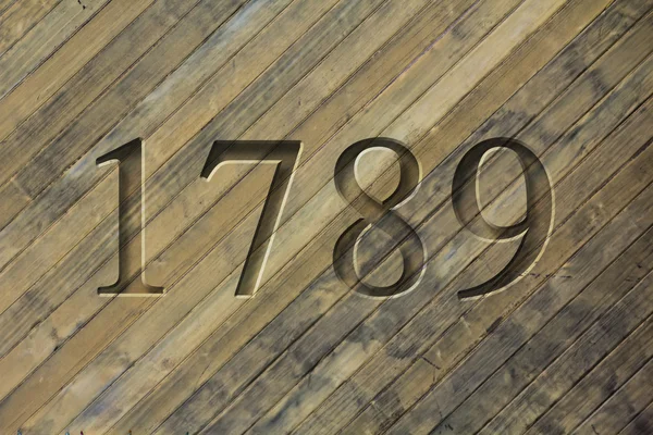 Engraved Historical Year 1789 — Stock Photo, Image