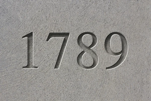 Engraved Historical Year 1789 — Stock Photo, Image