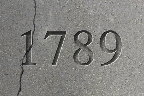 Engraved Historical Year 1789 — Stock Photo, Image