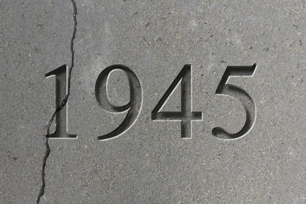 Engraved Historical Year 1945 — Stock Photo, Image