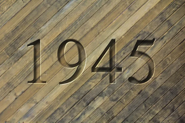 Eingraviert historisches Jahr 1945 — Stockfoto