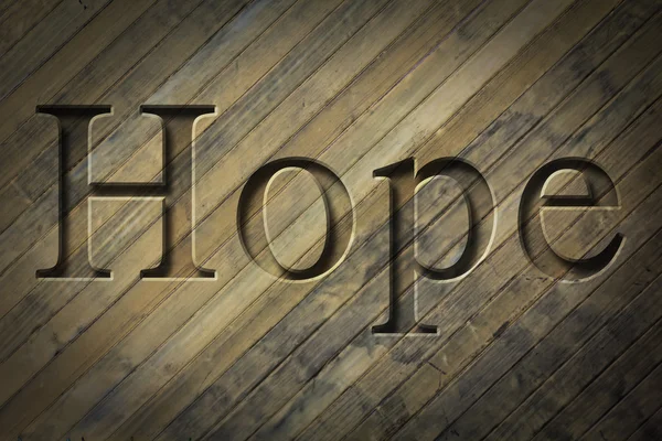 Palavra gravada esperança — Fotografia de Stock