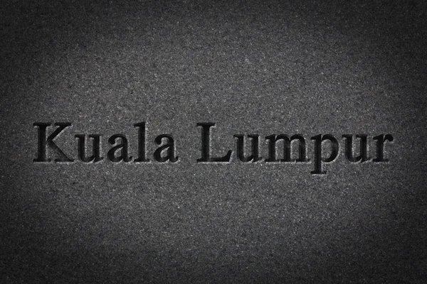 Engraved City Kuala Lumpur — Stock Photo, Image