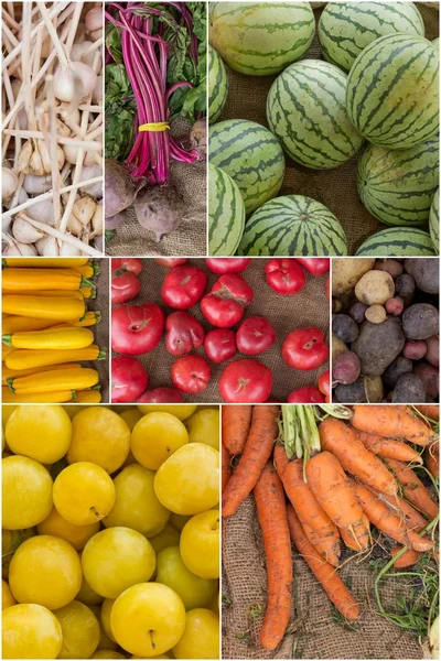 Collage de frutas y verduras —  Fotos de Stock