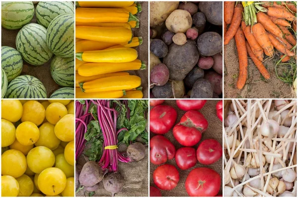 Collage de fruits et légumes — Photo