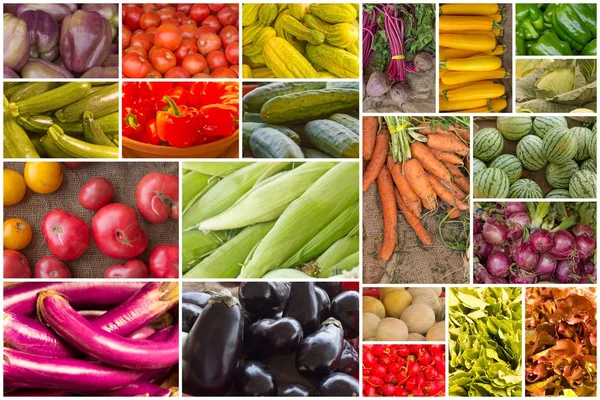 Collage de frutas y verduras —  Fotos de Stock