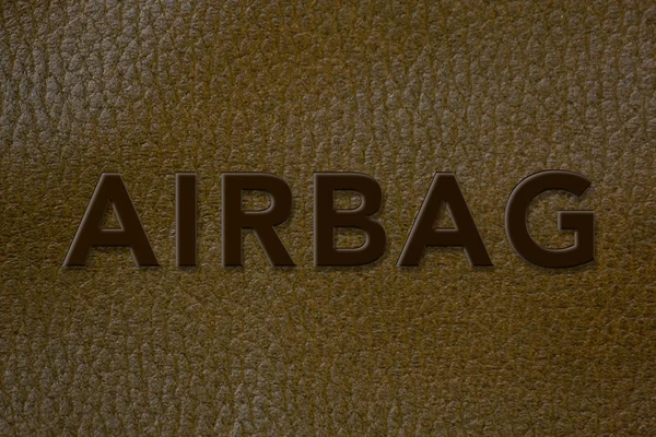 คําว่า Airbag ภายในรถยนต์ — ภาพถ่ายสต็อก